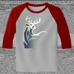 Raglan 3/4 Roundneck Shirt (Gray Body) Thumbnail