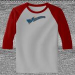 Raglan 3/4 Roundneck Shirt (Gray Body) Thumbnail