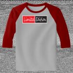 Raglan 3/4 Roundneck Shirt (Gray Body) Thumbnail