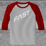 Raglan 3/4 Roundneck Shirt (Gray Body) Thumbnail