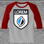 Raglan 3/4 Roundneck Shirt (Gray Body) Thumbnail