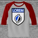 Raglan 3/4 Roundneck Shirt (Gray Body) Thumbnail