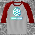 Raglan 3/4 Roundneck Shirt (Gray Body) Thumbnail