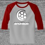 Raglan 3/4 Roundneck Shirt (Gray Body) Thumbnail