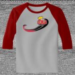 Raglan 3/4 Roundneck Shirt (Gray Body) Thumbnail