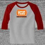 Raglan 3/4 Roundneck Shirt (Gray Body) Thumbnail