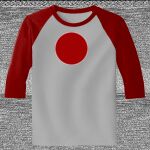 Raglan 3/4 Roundneck Shirt (Gray Body) Thumbnail