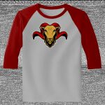 Raglan 3/4 Roundneck Shirt (Gray Body) Thumbnail