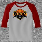 Raglan 3/4 Roundneck Shirt (Gray Body) Thumbnail