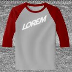 Raglan 3/4 Roundneck Shirt (Gray Body) Thumbnail