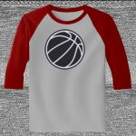 Raglan 3/4 Roundneck Shirt (Gray Body) Thumbnail