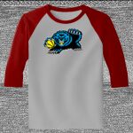 Raglan 3/4 Roundneck Shirt (Gray Body) Thumbnail