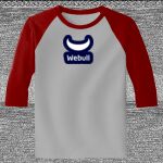 Raglan 3/4 Roundneck Shirt (Gray Body) Thumbnail