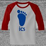 Raglan 3/4 Roundneck Shirt (Gray Body) Thumbnail