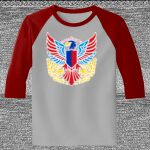 Raglan 3/4 Roundneck Shirt (Gray Body) Thumbnail