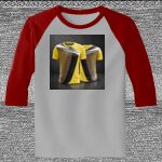 Raglan 3/4 Roundneck Shirt (Gray Body) Thumbnail