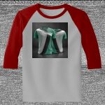 Raglan 3/4 Roundneck Shirt (Gray Body) Thumbnail