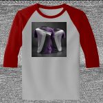 Raglan 3/4 Roundneck Shirt (Gray Body) Thumbnail