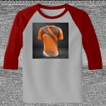 Raglan 3/4 Roundneck Shirt (Gray Body) Thumbnail