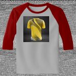 Raglan 3/4 Roundneck Shirt (Gray Body) Thumbnail