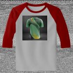 Raglan 3/4 Roundneck Shirt (Gray Body) Thumbnail