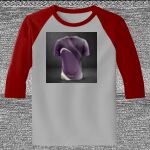 Raglan 3/4 Roundneck Shirt (Gray Body) Thumbnail