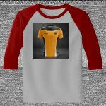 Raglan 3/4 Roundneck Shirt (Gray Body) Thumbnail