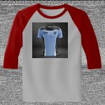 Raglan 3/4 Roundneck Shirt (Gray Body) Thumbnail