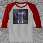 Raglan 3/4 Roundneck Shirt (Gray Body) Thumbnail