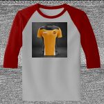 Raglan 3/4 Roundneck Shirt (Gray Body) Thumbnail