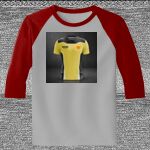 Raglan 3/4 Roundneck Shirt (Gray Body) Thumbnail