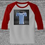 Raglan 3/4 Roundneck Shirt (Gray Body) Thumbnail