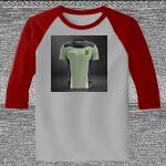 Raglan 3/4 Roundneck Shirt (Gray Body) Thumbnail