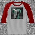 Raglan 3/4 Roundneck Shirt (Gray Body) Thumbnail