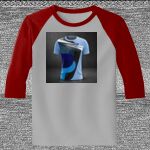 Raglan 3/4 Roundneck Shirt (Gray Body) Thumbnail