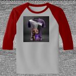 Raglan 3/4 Roundneck Shirt (Gray Body) Thumbnail