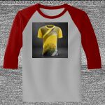 Raglan 3/4 Roundneck Shirt (Gray Body) Thumbnail