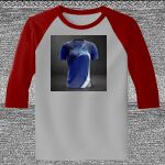 Raglan 3/4 Roundneck Shirt (Gray Body) Thumbnail