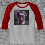 Raglan 3/4 Roundneck Shirt (Gray Body) Thumbnail