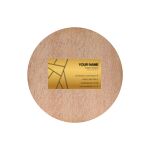 Round Wooden Fridge Magnet Thumbnail