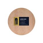 Round Wooden Fridge Magnet Thumbnail
