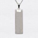 Long Rectangle Stainless Necklace Thumbnail