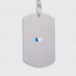 Engraving Dog Tag Stainless Keychain Thumbnail