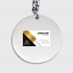 Engraving Round Stainless Keychain Thumbnail