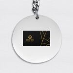 Engraving Round Stainless Keychain Thumbnail