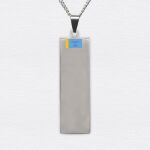 Engraving Long Rectangle Stainless Necklace Thumbnail