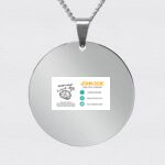 Engraving Round Stainless Necklace Thumbnail