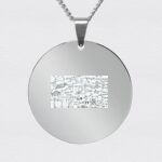 Engraving Round Stainless Necklace Thumbnail