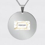 Engraving Round Stainless Necklace Thumbnail