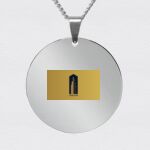 Engraving Round Stainless Necklace Thumbnail